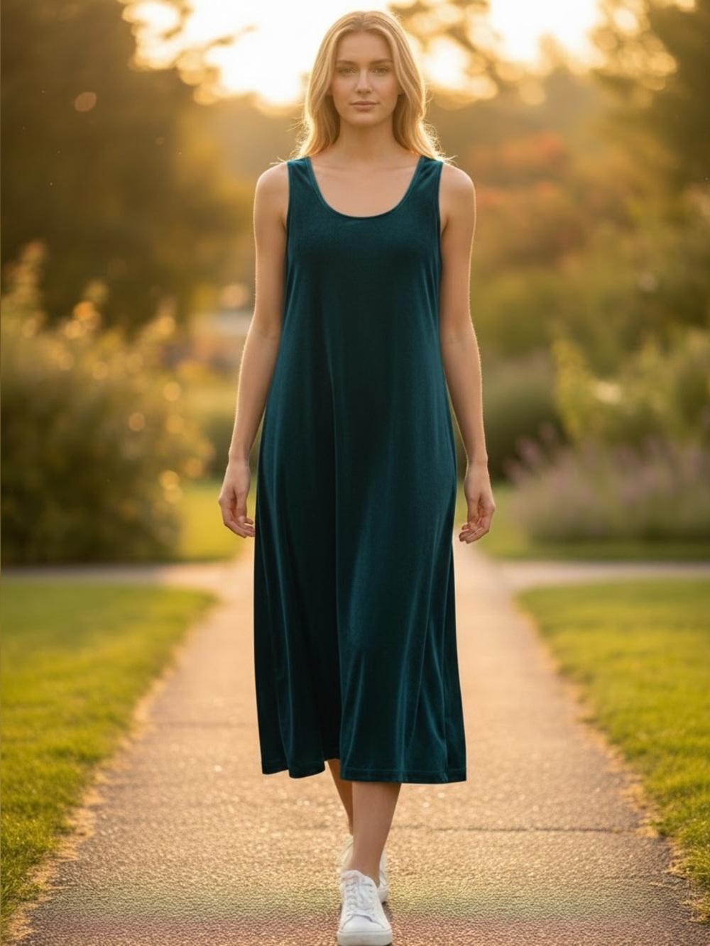 Bedford Fair Vtg 90’s green velvet dress